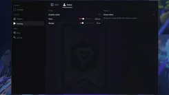 UDP menu for Overwatch on the Radar tab: radar size 220 px, range 75 m and show allies