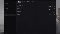 UDP menu for Rust on the Misc View tab: FOV changer at 90 and zoom with a key and 30 FOV, both marked risky, next to the Extra, Radar and Sky tabs
