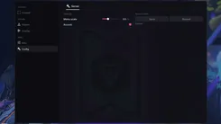 UDP menu for Overwatch on the Config tab: menu scale, accent, save and reload of the server config