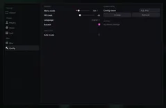 UDP menu for Escape from Tarkov, Config tab: menu scale 100%, FPS limit 60, language English, accent colour, safe mode and config creation