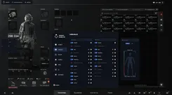 Ghost Full menu, Visuals tab for players and bots: box, skeleton, name, distance, health, level, party, weapon, price and armor with a model preview