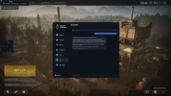 Ghost Wardogs menu, AI chat tab with the assistant answering a settings request