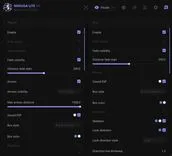 Interface of the Escape From Tarkov cheat by Medusa Lite — section 2