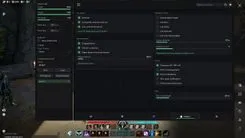 Xernel menu for Aion 2 on the Helpers tab: auto loot and gathering, dropped items and chests, nearby object lists and party HP, MP and AP