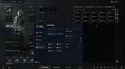 Ghost ESP menu, Settings tab: the ESP config with create, save, load, export and import, watermark, shadow text, menu key and DPI scale