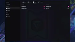 UDP menu for Overwatch on the Players Bars tab: health bar and value, ultimate bars and box fill