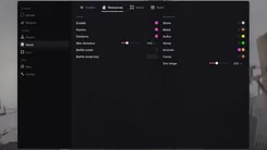 UDP menu for Rust on the World Resources tab: stone, metal, sulfur, hemp, animals and caves with a 200 m ore range