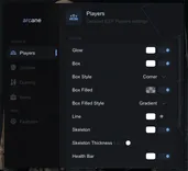 Interface of the Hunt: Showdown cheat by Arcane