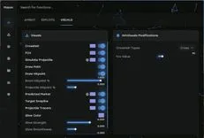 Interface of the Rust cheat by Mason Internal — section 2