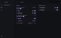 Interface of the Battlefield 6 cheat by Ancient — Section number 2
