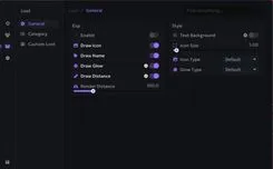 Interface of the Apex Legends cheat by Ancient — section 3