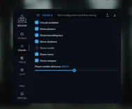 Interface of the Escape From Tarkov cheat by Mason — section 4