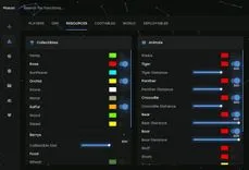Interface of the Rust cheat by Mason Internal — section 5
