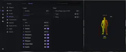 Interface of the Escape From Tarkov cheat by Ancient — visual bosses section