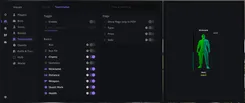 Interface of the Escape From Tarkov cheat by Ancient — visual teammates section