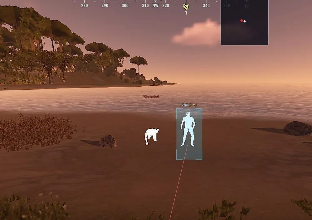 Rust gameplay with the Courier ESP cheat — screenshot 1