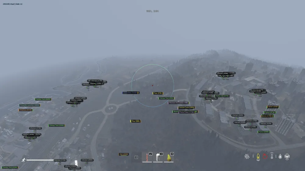 DayZ gameplay with the Arcane cheat — screenshot 1
