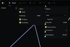 Interface of the Dayz cheat by Ancient — Section number 1