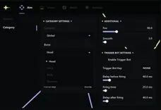 Interface of the Fortnite cheat by Ancient — Section number 3