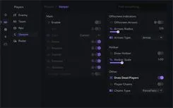 Interface of the Rust cheat by Ancient — Section number 8