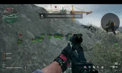 Delta Force gameplay with the Ancient cheat — staying at rock with weapon and checking enemies