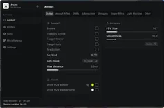 Interface of the Fortnite cheat by Arcane