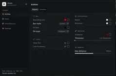 Interface of the Humanitz cheat by Arcane