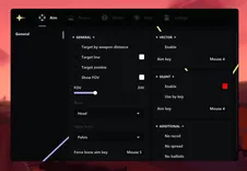 Interface of the Unturned cheat by Ancient — Section number 1