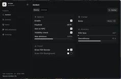 Interface of the SCUM cheat by Arcane