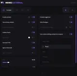 Interface of the Fortnite cheat by Memez — section 2