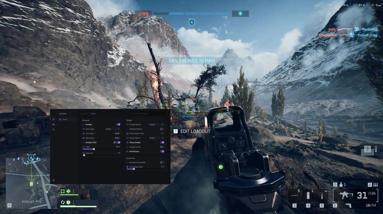 Battlefield 6 gameplay with the Ancient cheat — enemies can't protect from it!