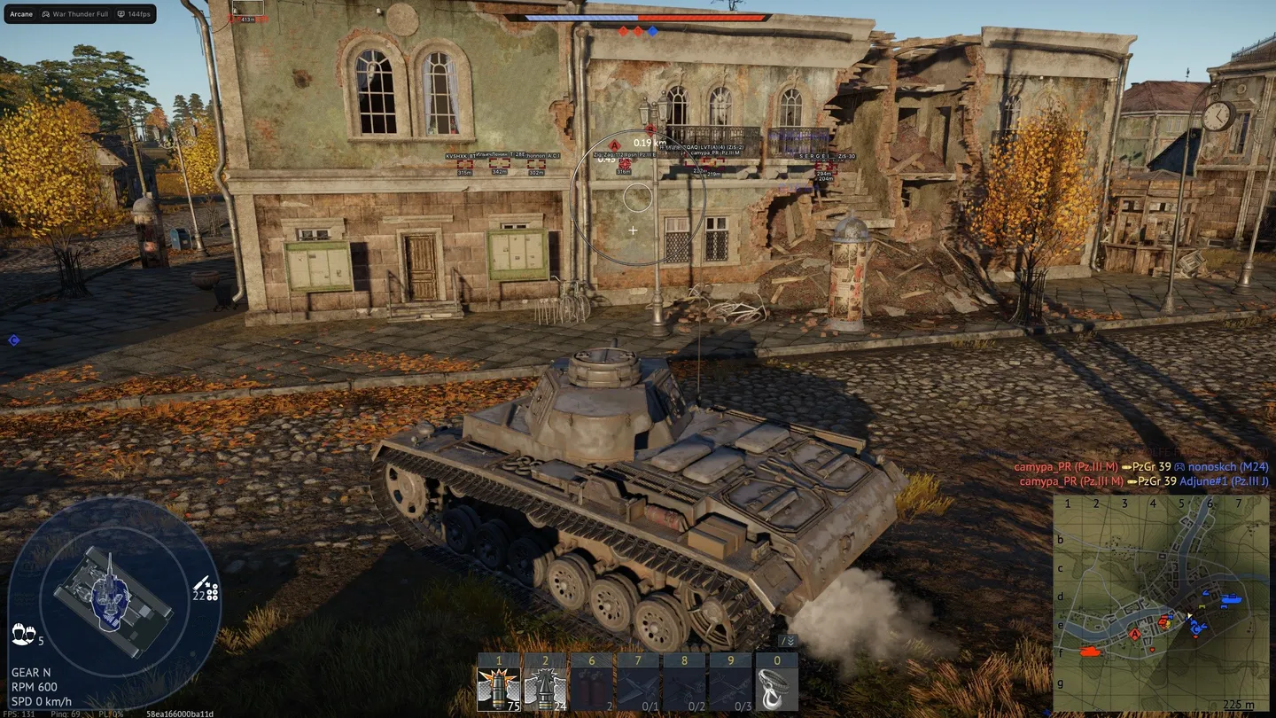 War Thunder gameplay with the Arcane cheat — screenshot 4